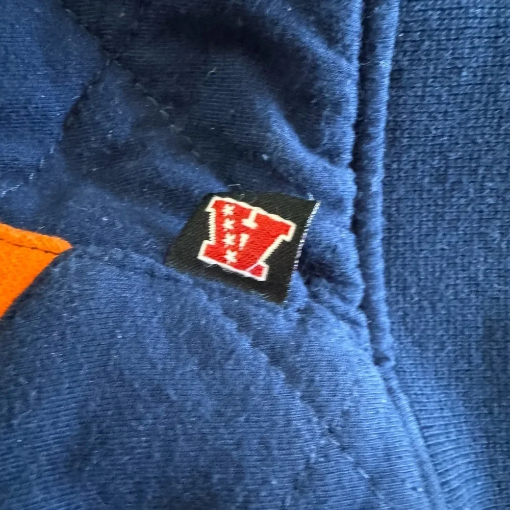 NFL Denver Broncos Navy Blue/Orange Reversible Quilted Jacket - Picture 8 of 9